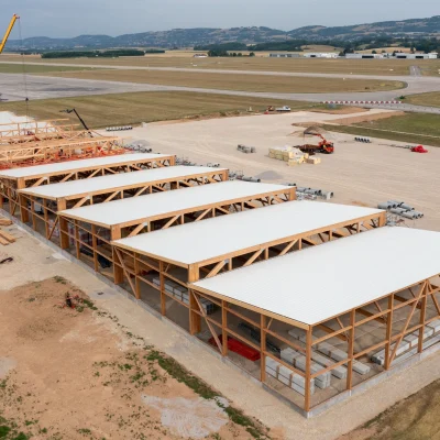 facade ossature bois menuiseries batiment construction